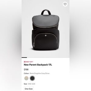 Lululemon New Parent Backpack 17L